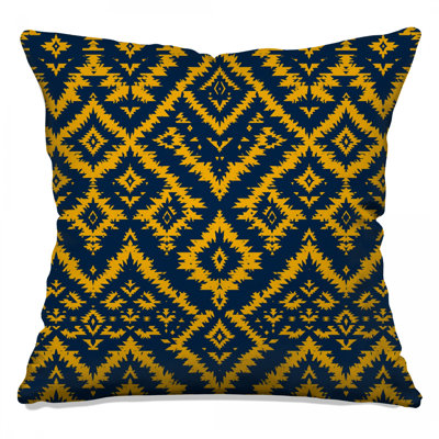 Yellow Geometric Pattern Double Sided Throw Pillows