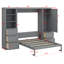Lit escamotable Murphy avec placard, tiroirs et tablettes-1169760684