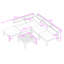 Canapé modulaire de patio 6 pièces avec conversion de lit de jour, table à thé, repose-pieds, coussins et coussins