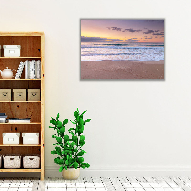 «Evening View of Beautiful Beach In Israël», reproduction d'art sur toile, H 12 po x l 16 po