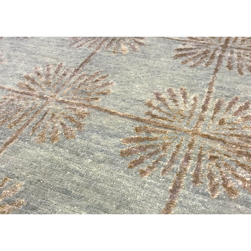 Windsom Geometric Area Rug in Light Green, Rectangle 9'2" x 11'11"