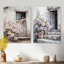 Pivoines par la Milking Barn II - impression florale murale en métal 2 panneaux rose