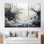 Monochromes de tempêtes marines - Ensemble de décorations murales corail sous l'eau-107753481-107753489