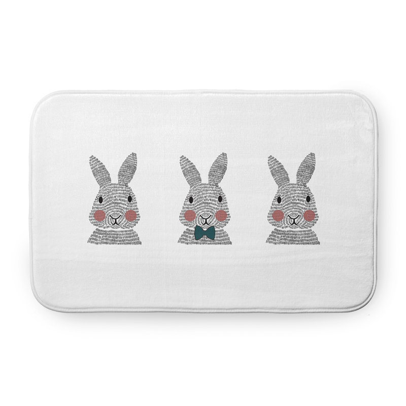 Tapis de bain Byrdsong, L 17 po x L 24 po, Vert foncé