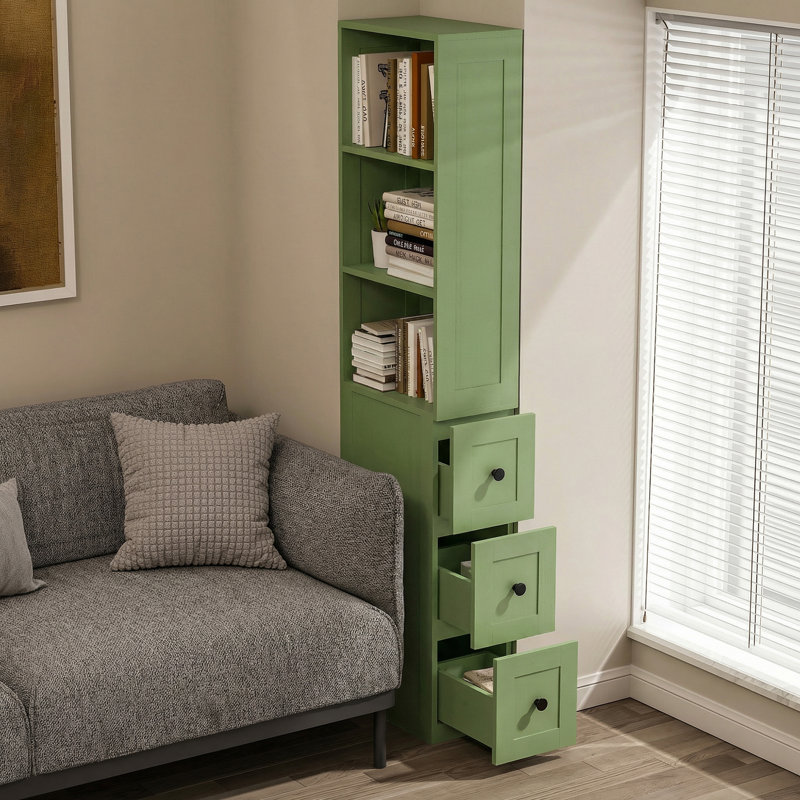 3-Shelf Tall Thin Bathroom Storage Cabinet