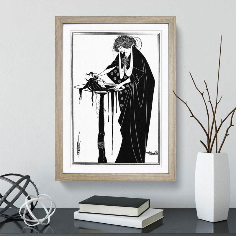 A Tragedy in Act One Vol.2 by Aubrey Beardsley - Framed Print, Oak Framed, 65cm H x 48cm W x 2cm D