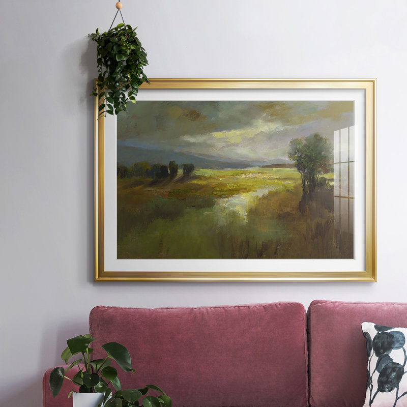 The Way Home, reproduction d'art encadrée sur papier, Or, H 27 po x l 39 po x P 1,5 po