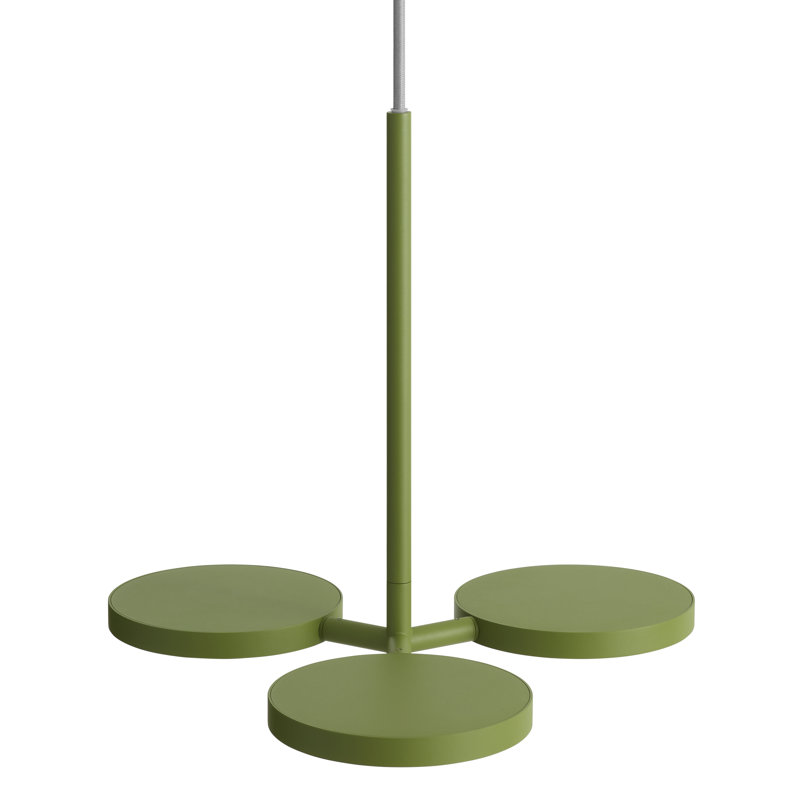 Shine On 3 - Light LED Pendant, Grasshopper, 16" H x 15" W x 15" D