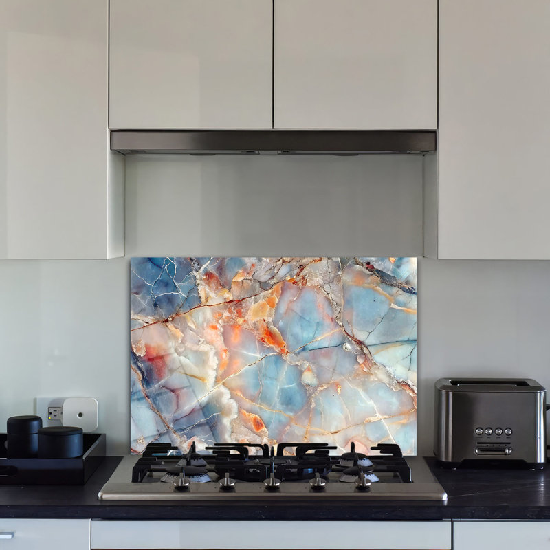 Carrelage mural en verre trempé Aurora, H 36,5 po x l 36,5 po