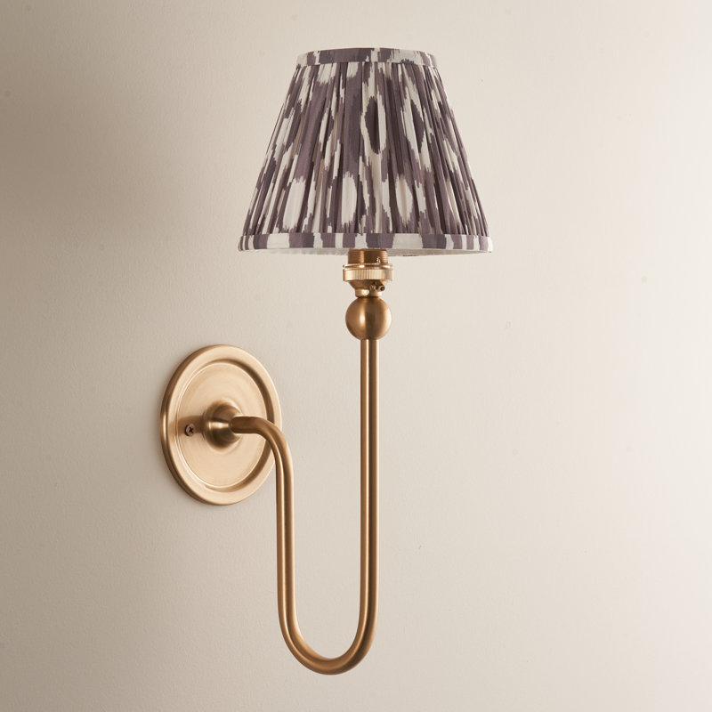 Santiago Steel Armed Sconce, Grey, 37cm H x 16cm W x 22cm D