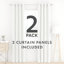 100% Blackout Textured Linen-Blend Grommet Curtain Set-726525251-756059544