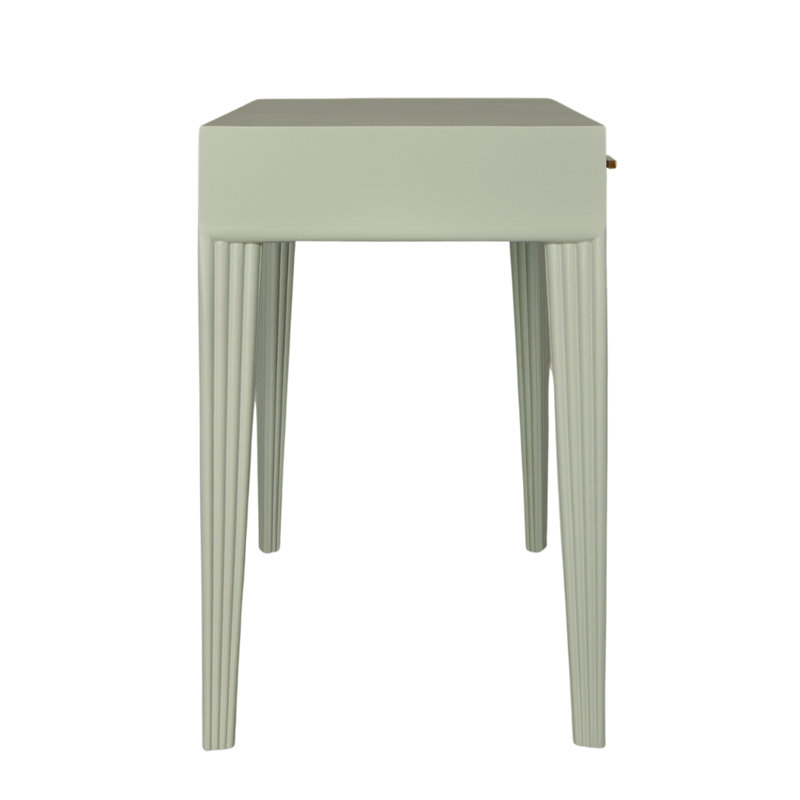 Barcelona Solid Wood Writing Desk, Celery Green