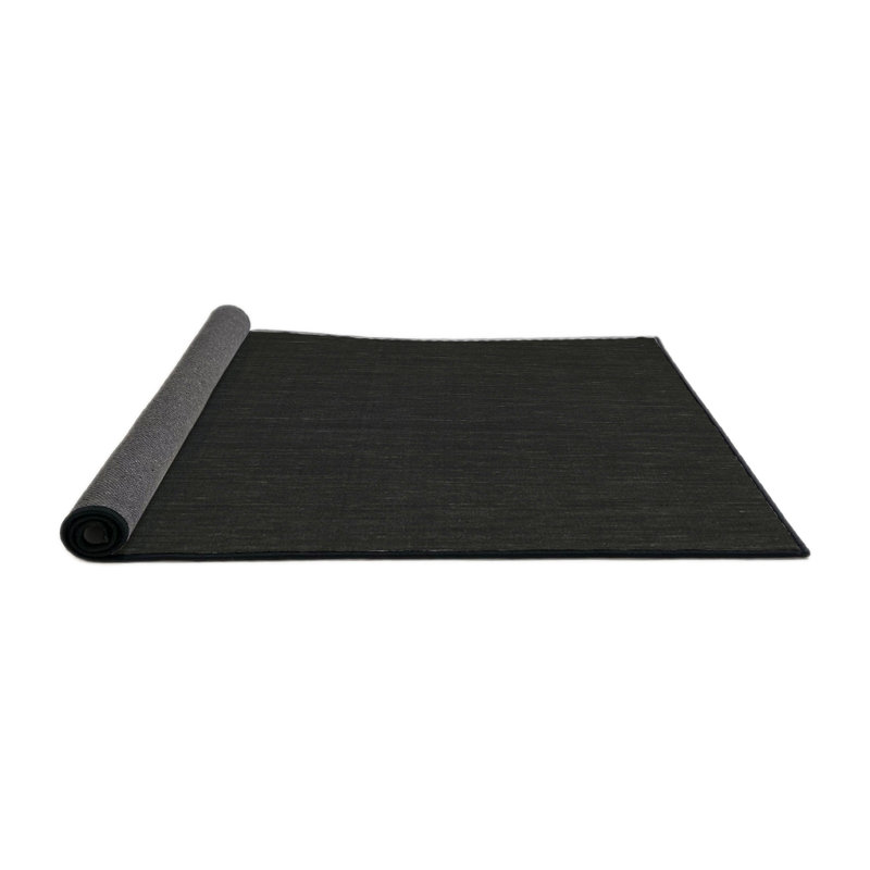 Tapis contemporain noir, Rond 6 pi