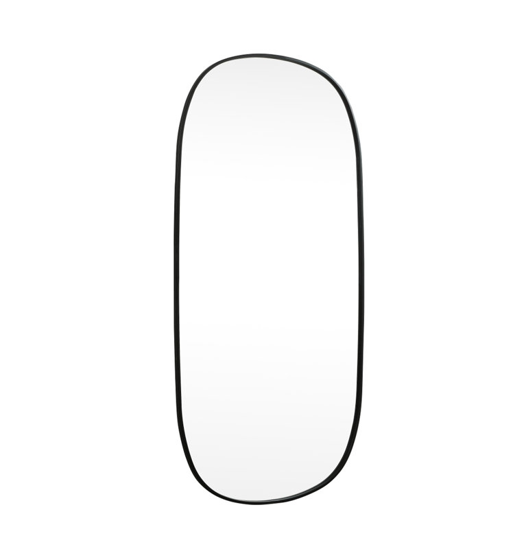 Bertin Metal Oval Wall Mirror, 60"  x 30" , Black