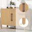 Buffet de ferme 47,25 pouces avec placage de pin et 2 portes-1928097985