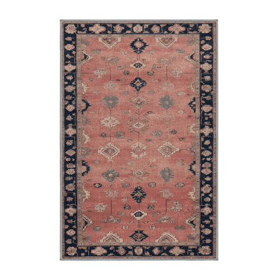 Machine Washable Overdyed Brown Area Rug