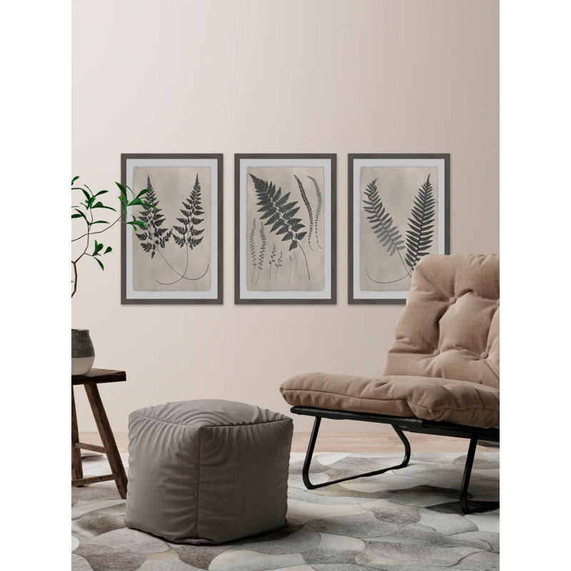 « rétro triptyques study ii »-ensemble de 3 reproductions d’art sur papier, H 36 po x l 24 po x L 1,5 po
