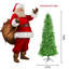 Arbre de Noël en PVC 5 pi peu encombrant, style crayon classique pour la maison