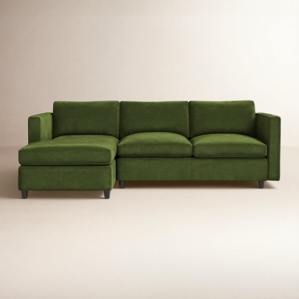 Fleetwood Velvet Modular Sectional, Midnight Moss Performance Velvet