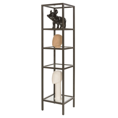 67" H x 16" W Metal Etagere Bookcase