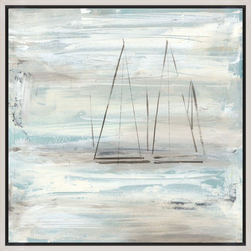 «Off To Sea I» par David Erickson - Art mural encadré, Image au gel brossé