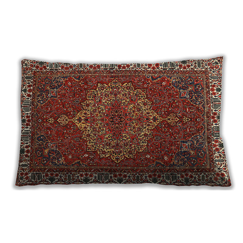 Damask Throw Pillow, Synthetic