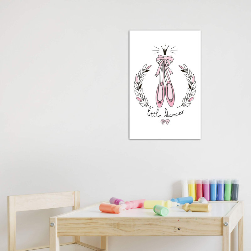 Little Dancer Shoes - impression d'art graphique, H 40 po x l 26 po x P 1,5 po, Toile tendue, Pas de tapis