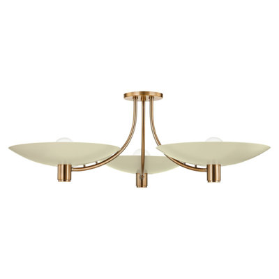 Plafonnier semi-encastré 6 lumières Rossie