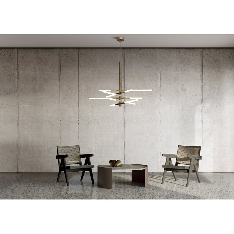 Bianca Double Suspension Lamp, Brass