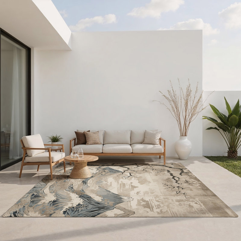 Cherry Radiance Indoor And Outdoor Area Rug, Rectangle 8' x 10'
