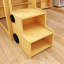 Lit mezzanine simple en bois avec tente-133202601