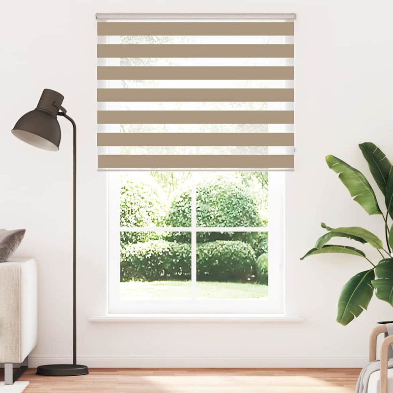17 Stories Zebra Blind Sand Brown 120X150 Cm Fabric Width 115.9 Cm Polyester, Sand Brown, 150cmW x 100cmL