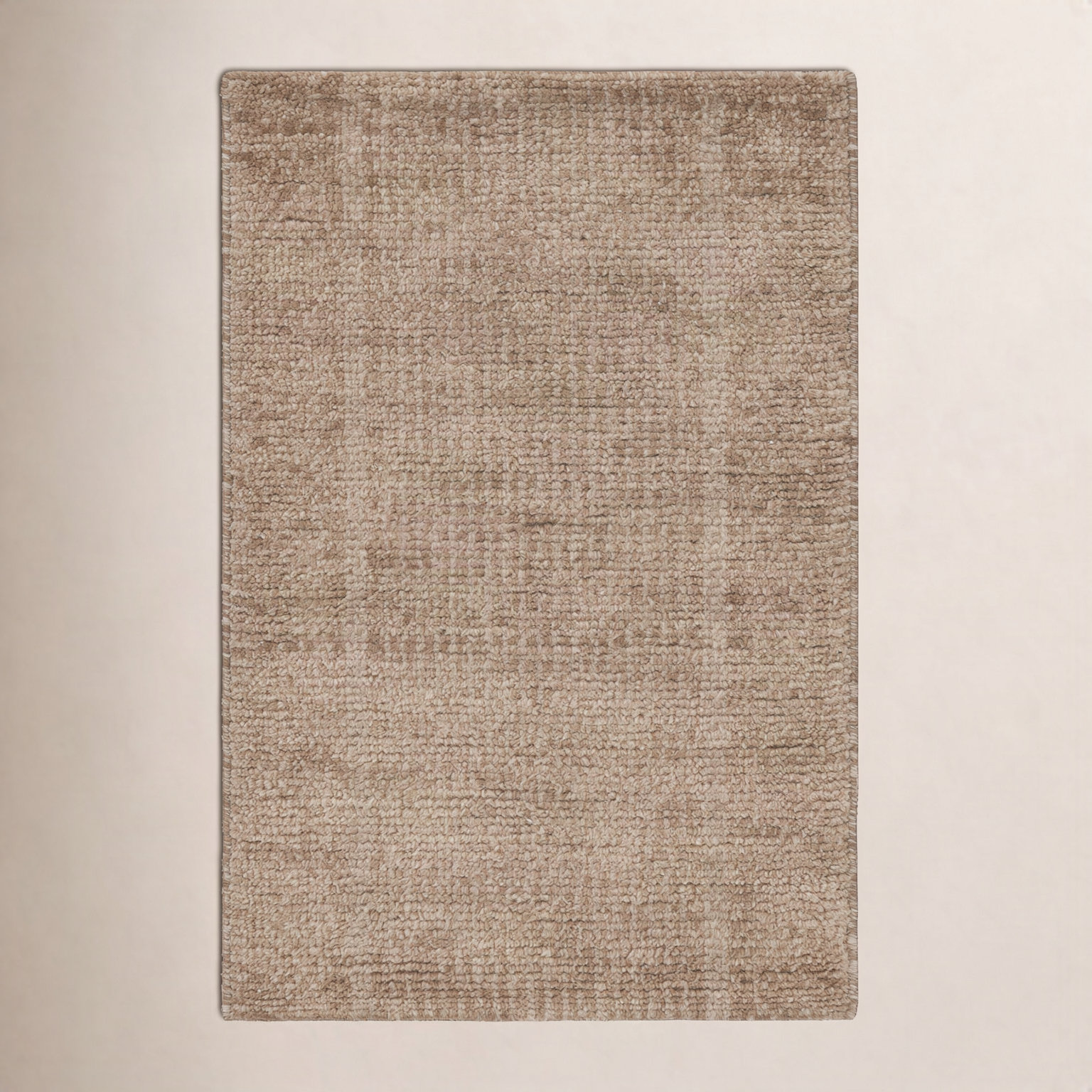Vanna Hand-Knotted Striped Wool Rug, Sand, 7'9x9'9
