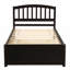 Structure de lit plateforme simple avec lit gigogne-1518200141