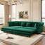Canapé-lit gigogne convertible 3 en 1 de 89 po en velours Chesterfield-116937499