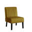 Chaise d'appoint Mid-Century moderne, 2 pièces, jaune, revêtement en velours, chambre à coucher 2 en bois massif, velours jaune, pieds, attrait charmant-1777083070