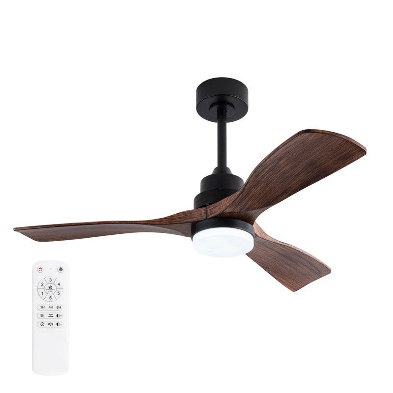 Ventilateur de plafond intérieur 42 po avec 3 lumières à DEL à intensité variable et moteur à courant continu réversible