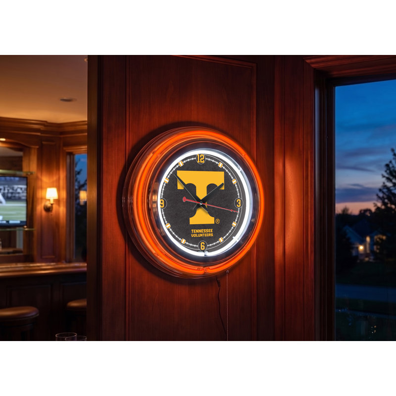 NCAA 15" Neon Clock, Tennessee