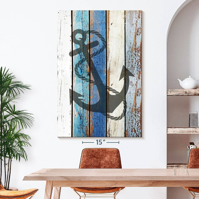 Wooden Nautical Canvas Print, 51" H x 34" W x 1.25" D