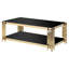 Table basse de 48 po de largeur avec plateau en verre trempé noir Woker Furniture (table basse incluse, sans les chaises)