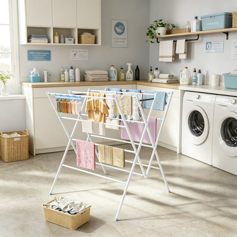 74cm Portable Wardrobe, Blue