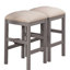 Table de salle à manger rectangulaire en faux marbre avec table, 2 tabourets, tiroir, bois massif, bois beige, rangement gris