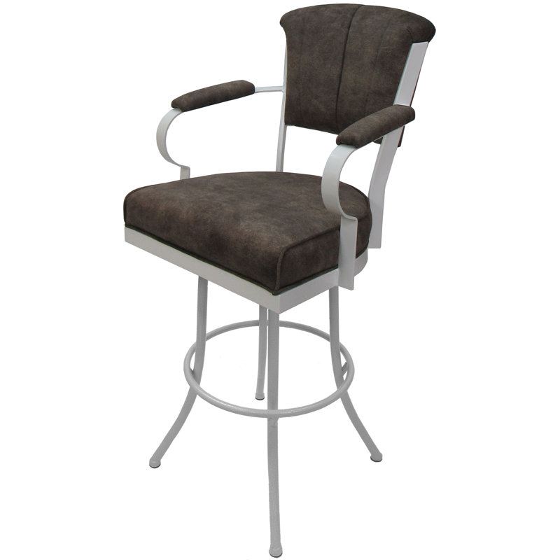 Tabouret pivotant très haut Jigna, Whisky / blanc