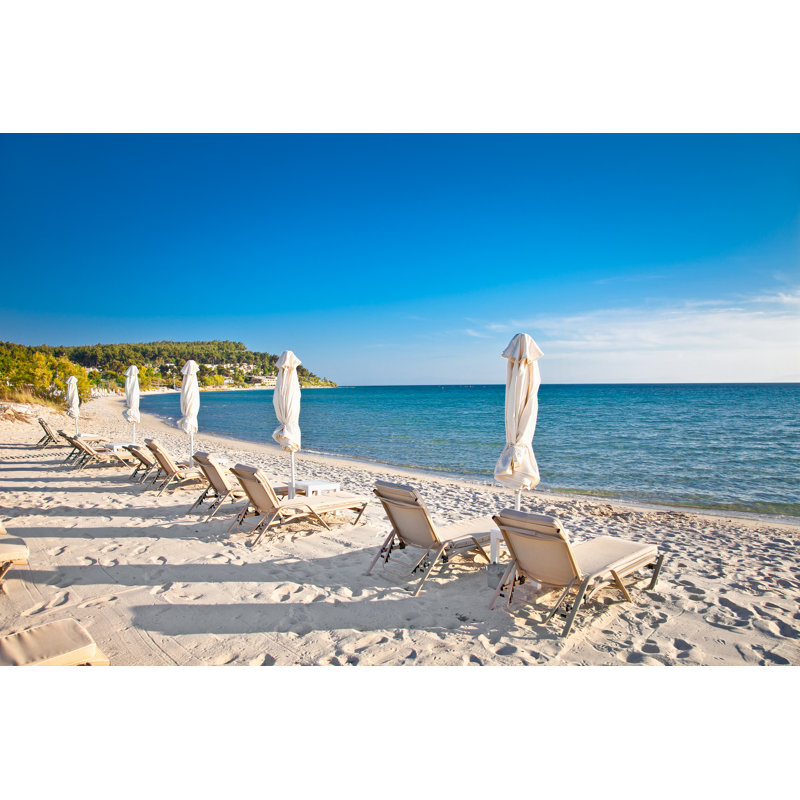 Sani Sand Beach - Wrapped Canvas Print, 30cm H x 46cm W x 3.8cm D
