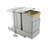 Piatt Plastic Manual Lift Pull Out Rubbish Bin - 28L
