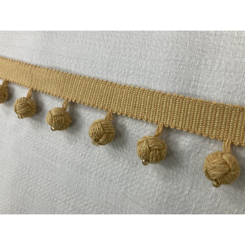 Bordure de frange nouée à la main, Doré