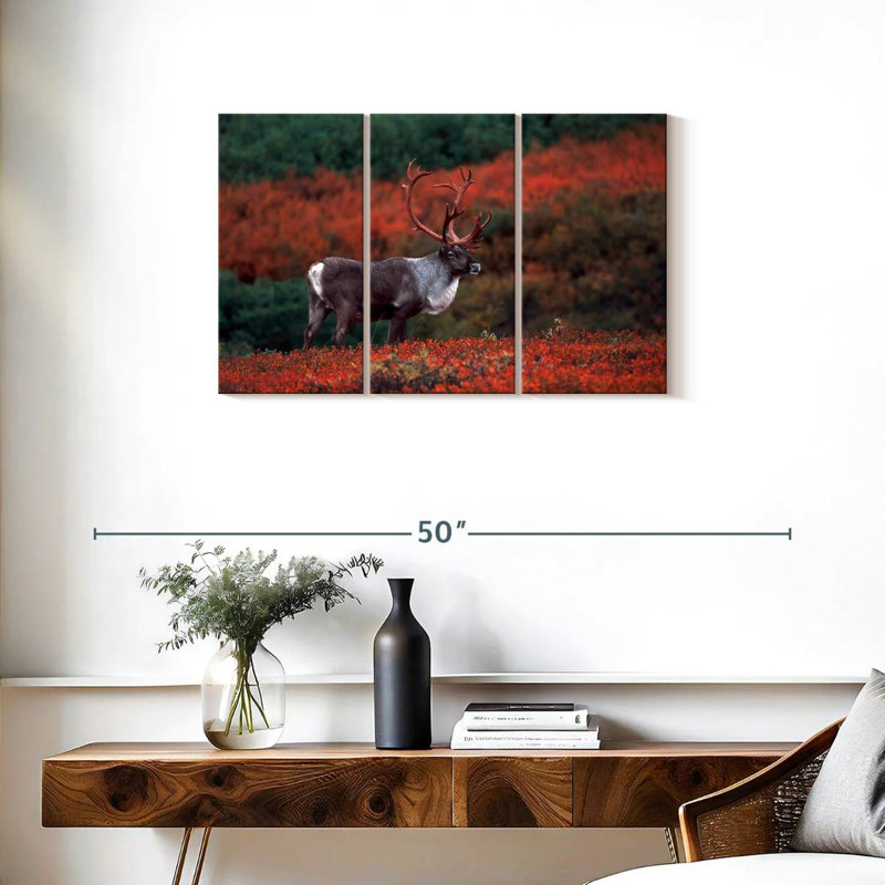 Brampt Autumn Caribou, 20" H x 33" W
