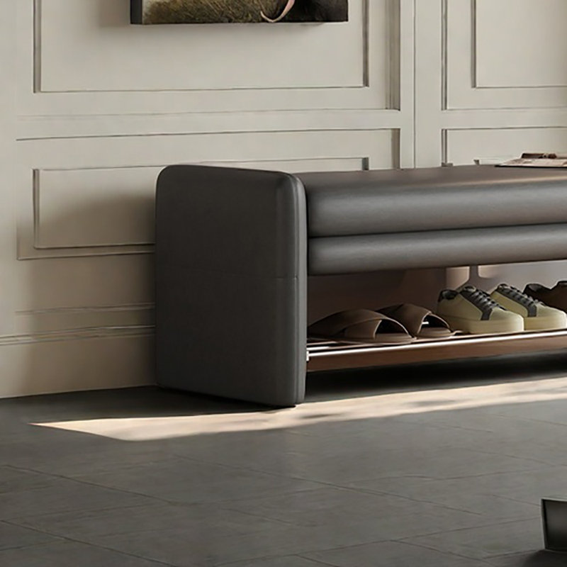 Tabouret à langer avec rangement 39,4 po, Gris