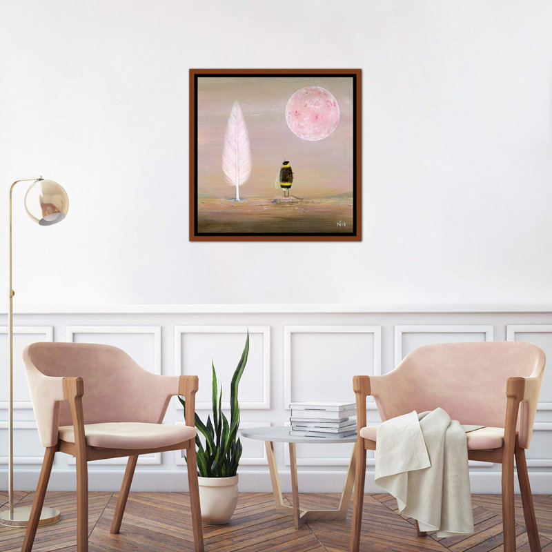 «The Watcher» par Neil Thompson - reproduction d'art, Toile à cadre en bois classique, Pas de tapis