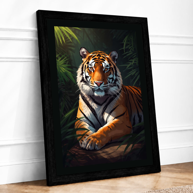 Jungle Sentinel Rustic - Framed Print, A2 - 59.4 x 42.0 cm, Black